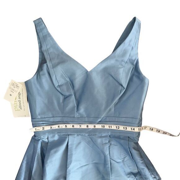Alfred Angelo Blue Bridesmaid With Flower Pin Dress Size 10 NWT #4 - Picture 13 of 16